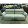 Image 1 : NATUZZI GREY UPHOLSTERED DOUBLE SUPER SINGLE SLEEPER CONVERTIBLE SOFA