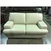 Image 1 : OFF WHITE LEATHER LOVE SEAT