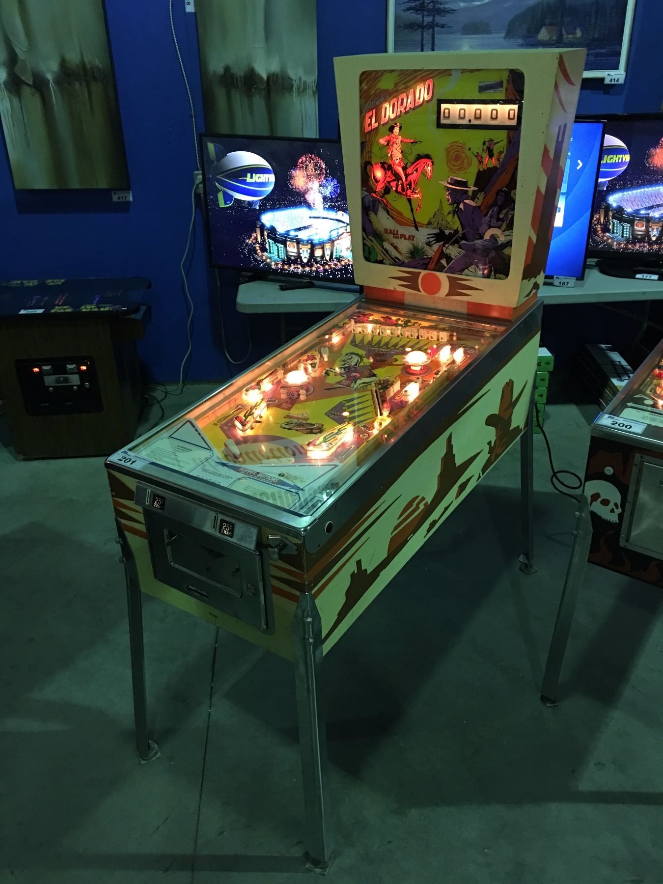 1975 EL DORADO BY GOTTLIEB PINBALL MACHINE (FIRST PINBALL WITH ...