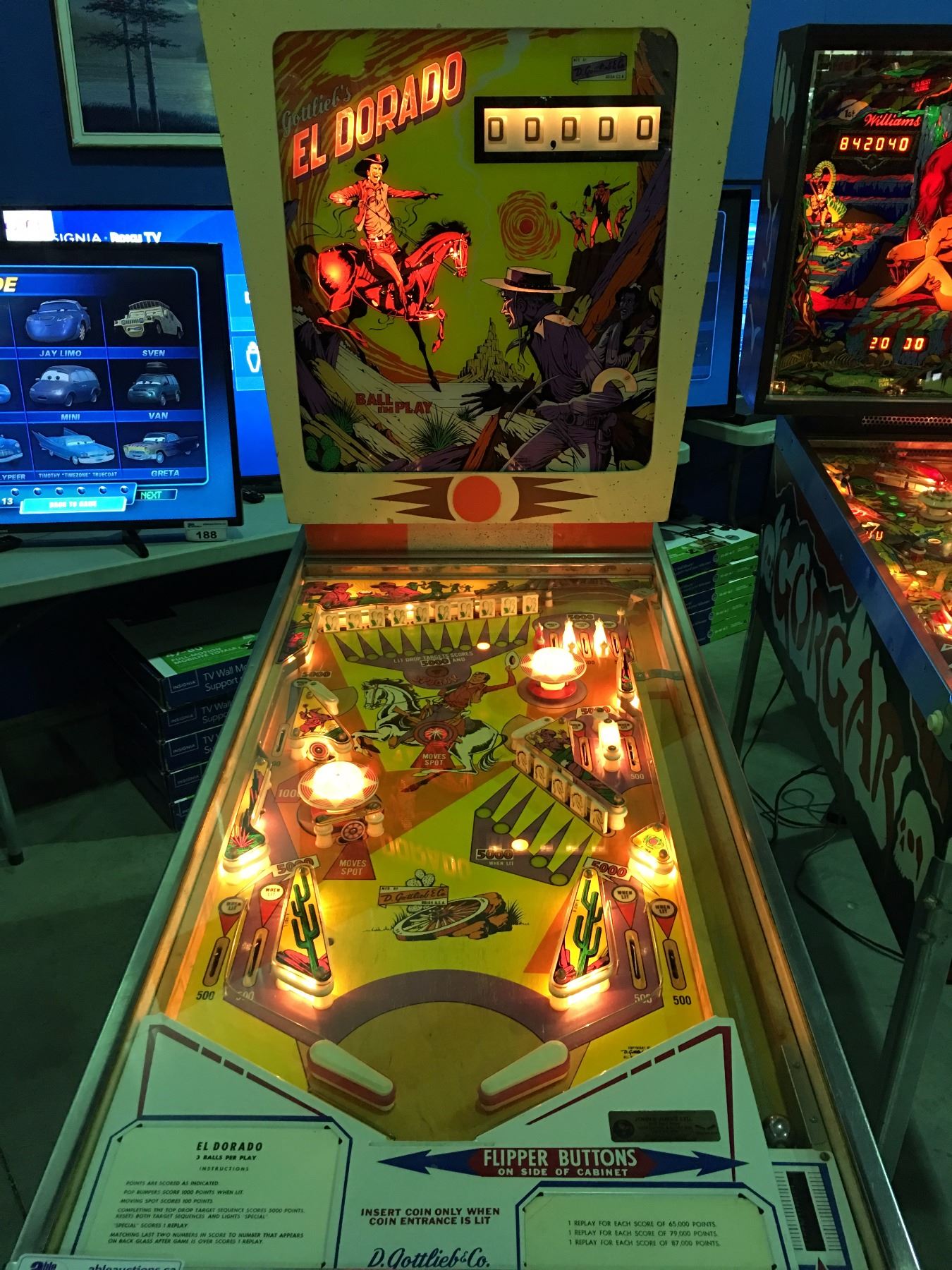 1975 EL DORADO BY GOTTLIEB PINBALL MACHINE (FIRST PINBALL WITH ...