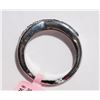 Image 2 : STAMPED SILVER DIAMOND RING W/APPRAISAL $924