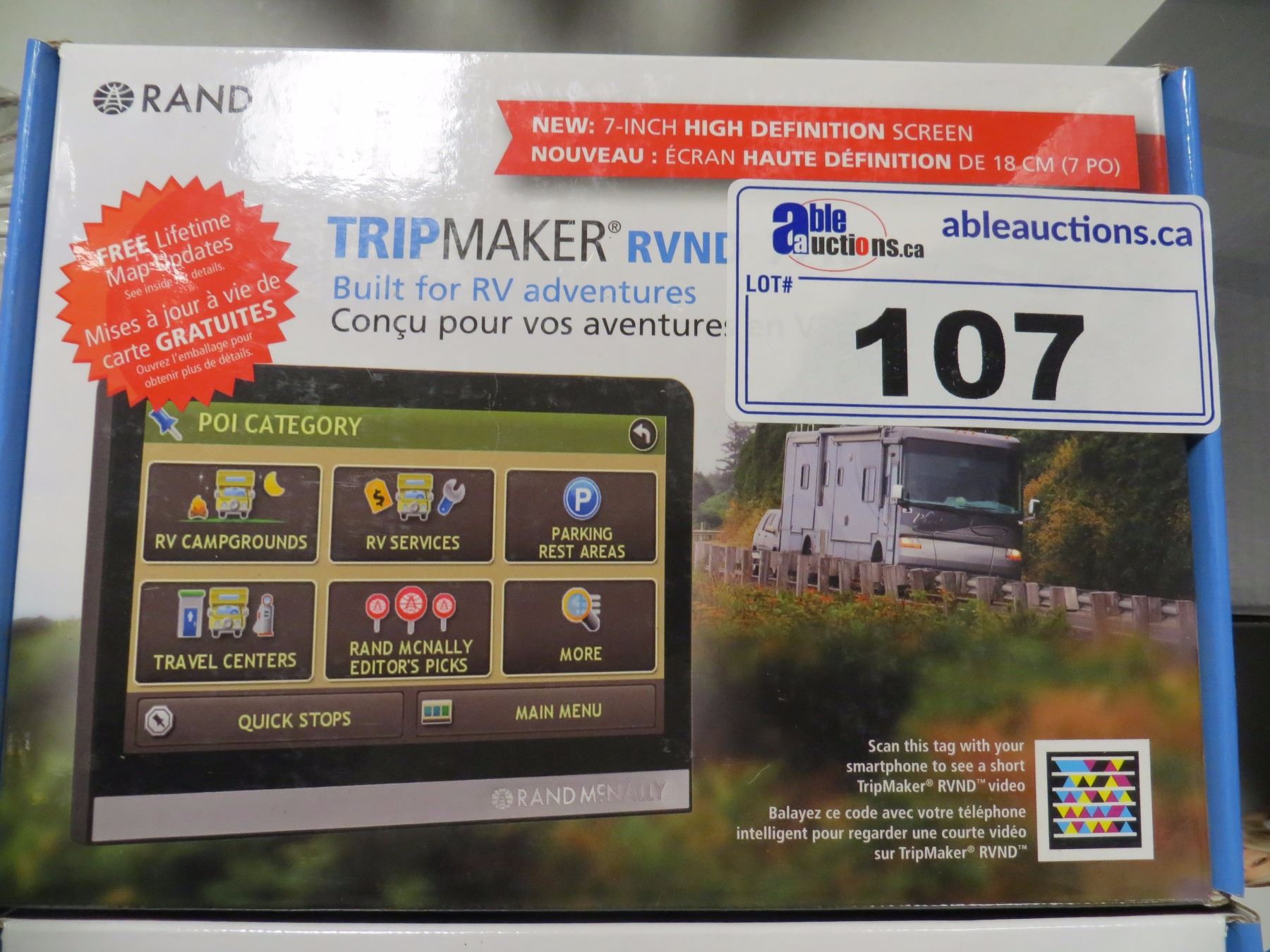 NEW RAND MCNALLY 7 TRIPMAKER RVND 7710 GPS WITH FREE LIFETIME UPDATES New rand mcnally 7 tripmaker rvnd 7710 gps with free lifetime updates