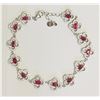 Image 2 : STERLING SILVER RUBY (3.25CT) BRACELET INSURANCE VALUE $800