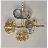 Image 2 : 10KT YELLOW GOLD SAPPHIRE (0.48CT) HEART SHAPED EARRINGS RETAIL $120