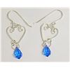 Image 2 : STERLING SILVER ROSE QUARTZ & CRYSTAL EARRINGS  (2 SETS) RETAIL $180
