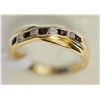 Image 2 : SILVER GOLD PLATED SAPPHIRE & CUBIC ZIRCONIA RING RETAIL $150