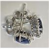 Image 2 : STERLING SILVER SAPPHIRE & CUBIC ZIRCONIA EARRINGS RETAIL $150