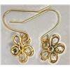 Image 2 : 14KT YELLOW GOLD EMERALD FLORAL EARRING RETAIL $300