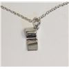 Image 2 : STERLING SILVER DIAMOND RHODIUM PLATED WHISTLE RETAIL $180