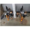 Image 1 : 2 EVOLUTION SLIDING COMPOUND MITER SAWS (NOT FULLY FUNCTIONABLE)