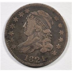 1821 BUST DIME, VF