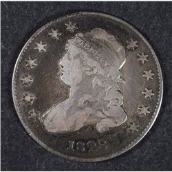 1828 BUST QUARTER, VF/XF -NICE COLOR