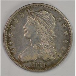 1834 BUST QUARTER, XF/AU -STILL HAS NICE LUSTRE