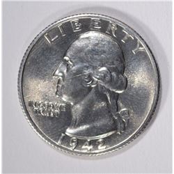1942-S WASHINGTON QUARTER, BU