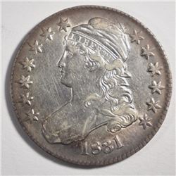 1831 BUST HALF DOLLAR, AU/BU