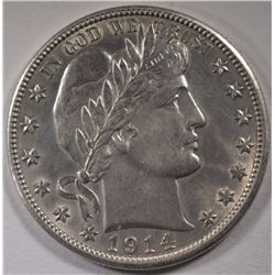 1914 BARBER HALF DOLLAR, CH BU