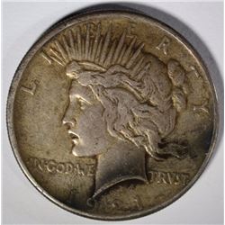 1921 PEACE SILVER DOLLAR, XF/AU -KEY! ORIGINAL
