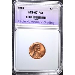 1958 LINCOLN CENT ENG SUPERB GEM BU RED