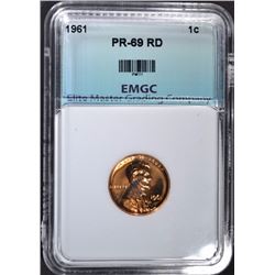 1961 LINCOLN CENT EMGC SUPERB GEM PLUS PF RD