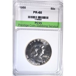 1955 FRANKLIN HALF DOLLAR PCSS SUPERB GEM PROOF