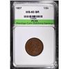 Image 1 : 1857 HALF CENT, PCSS CH BU BROWN