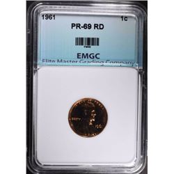 1961 LINCOLN CENT EMGC SUPERB GEM PLUS PF RD