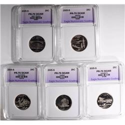 2005-S STATE QUARTER SET ENG PERFECT GEM PF DCAM