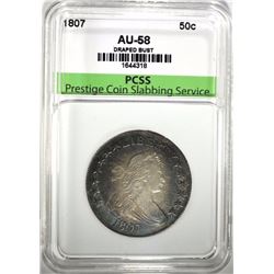 1807 DRAPED BUST HALF DOLLAR PCSS AU/BU