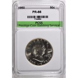 1950 FRANKLIN HALF DOLLAR, PCSS SUPERB GEM PROOF