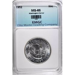 1952 WASHINGTON-CARVER HALF DOLLAR EMGC GEM BU