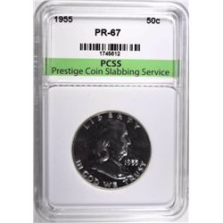 1955 FRANKLIN HALF DOLLAR PCSS SUPERB GEM PROOF