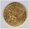Image 1 : 1909 $2.5 GOLD INDIAN CH BU