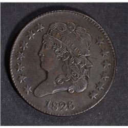 1826 HALF CENT BU BN