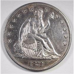1872 SEATED LIBERTY HALF DOLLAR AU/BU
