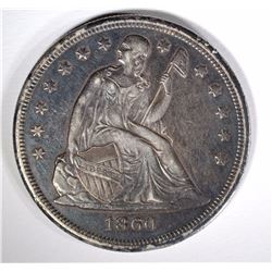 1860-O SEATED LIBERTY DOLLAR XF