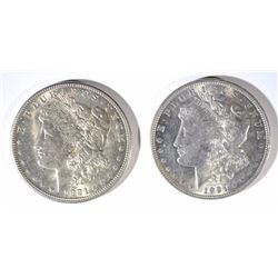 1921 & 1921-S MORGAN DOLLARS - BU