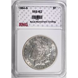 1884-S MORGAN DOLLAR RNG CH BU