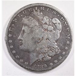 1889-CC MORGAN SILVER DOLLAR VG-FINE  KEY COIN