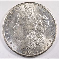 1901-S MORGAN SILVER DOLLAR AU/UNC SEMI-KEY