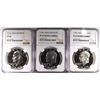 Image 1 : 3-1976-S SILVER IKE DOLLARS, NGC PF67& 68