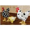 Image 2 : TWO PAPER MACHE ROOSTERS AND CHICK