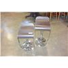 Image 1 : PAIR OF MODERN CHROME BARSTOOLS