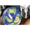 Image 2 : TWO NEW STONEWARE VASES AND DECORATIVE SERVING PLATTERS AND BOWLS