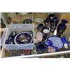 Image 1 : BLUE EASTERN VASES SERVING PIECES AND TEALIGHT ETC
