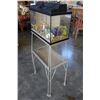 Image 2 : METAL STAND AND FISHTANK WITH DECOR