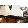 Image 1 : PAIR OF HEAVY METAL BASED TABLE LAMPS
