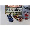 Image 2 : TIN WARNING SIGN TWO RACE CARS AND BUBBA CAN