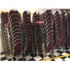 Image 2 : STACK OF 10 BURGUNDY AND METAL FRAME BANQUET CHAIRS