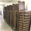Image 3 : STACK OF 10 MITY-LITE FLEX-BACK BROWN METAL FRAME BANQUET CHAIRS