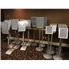 Image 1 : LOT OF SATIN SILVER AND PLEXI STANDING DISPLAY SIGNS